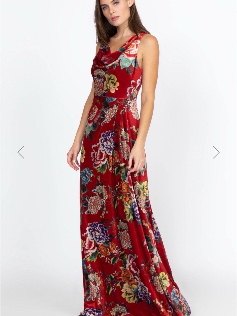 Johnny Was RYUU FLOWER STRETCH VELVET DRESS